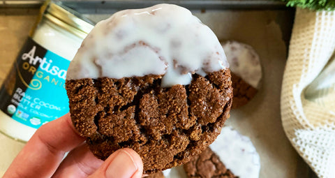 Frosted Gingerbread Cookies | Paleo and Vegan