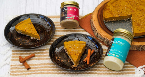 Pumpkin Pie with Artisana Coconut Butter and Pecan Butter