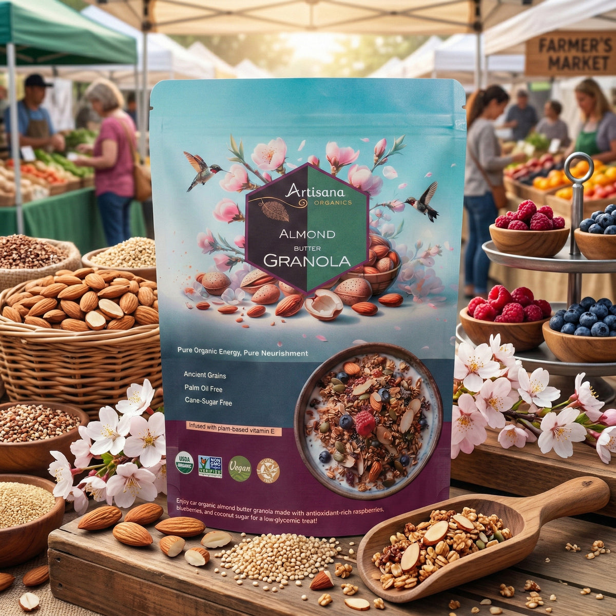 Granola de almendra orgánica
