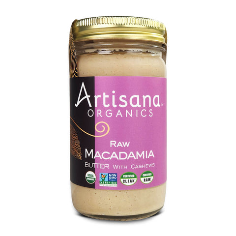 Mantequilla de anacardo de macadamia cruda orgánica