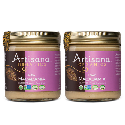 Mantequilla de anacardo de macadamia cruda orgánica