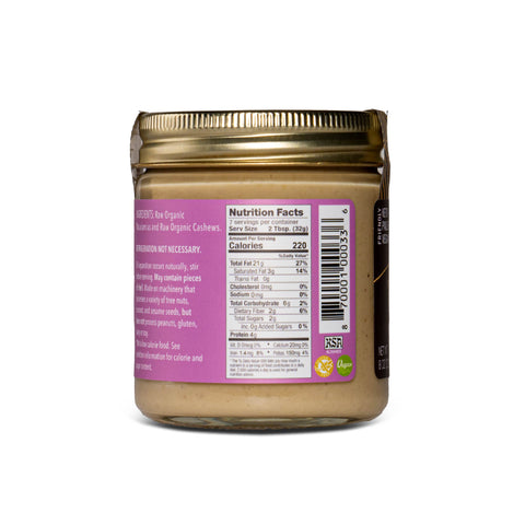 Organic Raw Macadamia Cashew Butter