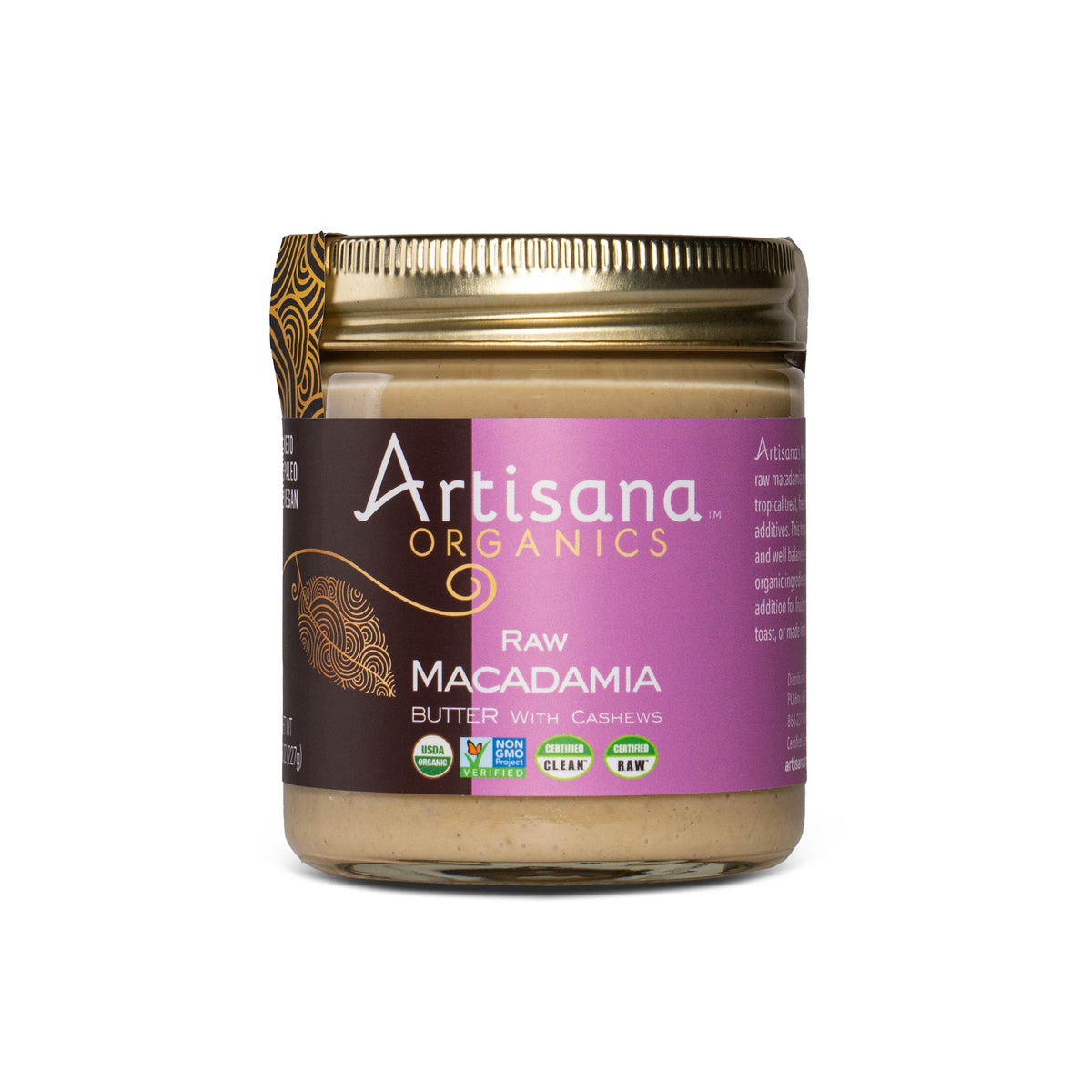 Organic Raw Macadamia Cashew Butter