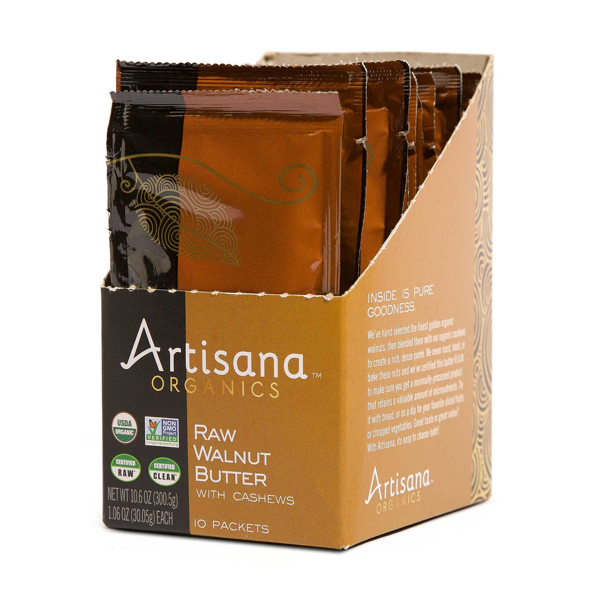 Box of Artisana Raw Walnut Butter 10 Snack Packets