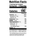 Nutrition Facts Label for 12 servings per container.