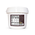 4lb Hazelnut Cacao Spread pail with  nutrition facts label on a white background.