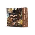 Artisana Organics Enduro Trailbar Resilience Cane Sustained Energy Fuel bar box, featuring a detailed forest and mountain illustration on the front with a brown side panel.