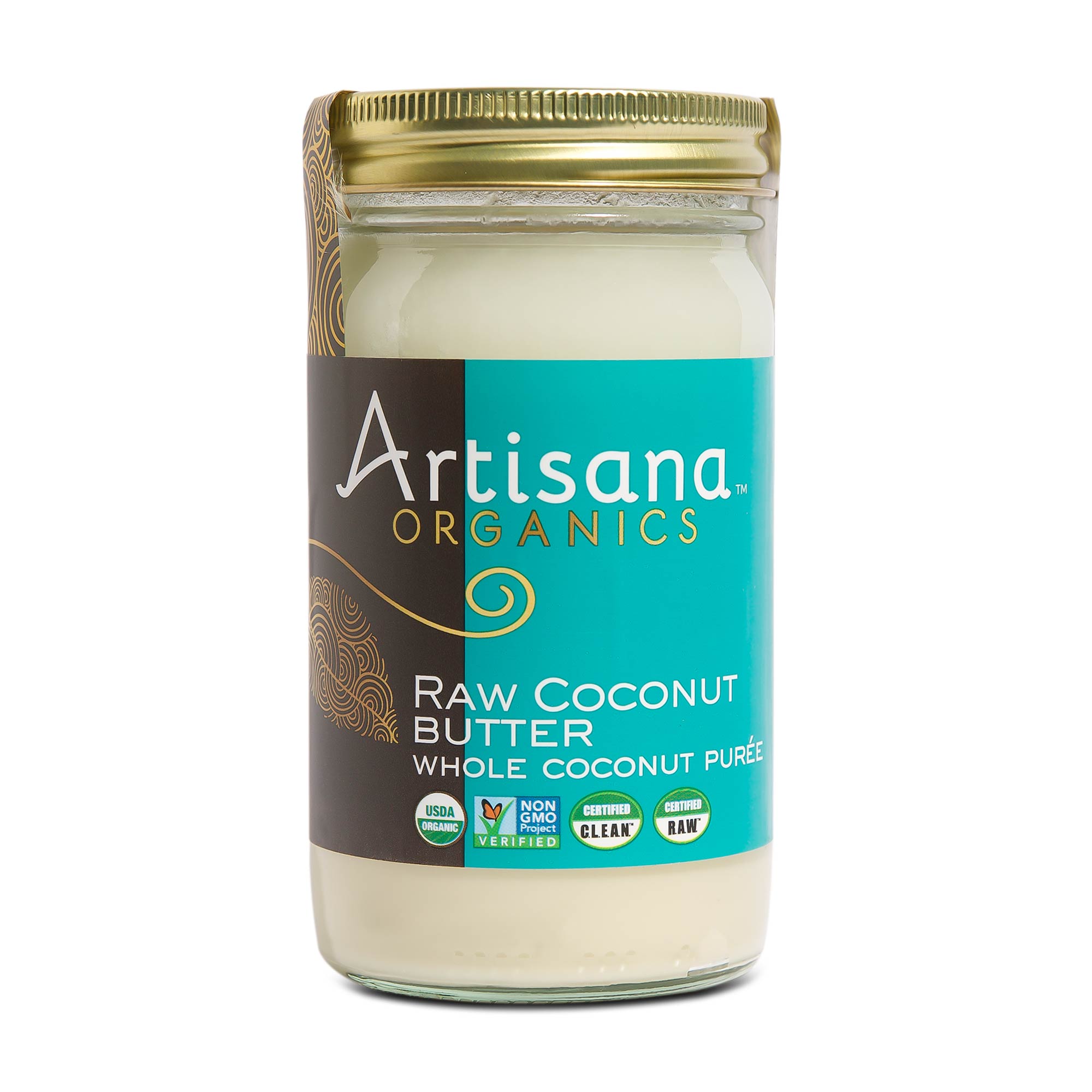 14 oz jar of Raw Coconut Butter Whole Coconut Purée.